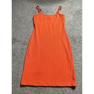 Women’s Size Small Fashion Nova Orange Ribbed Tank Dress